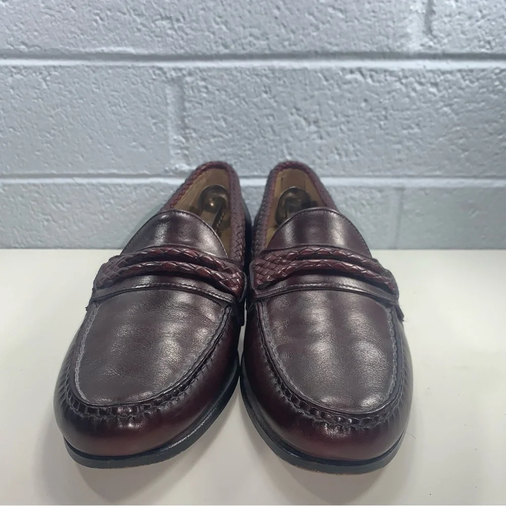 Allen Edmonds Burgundy Red Brown Leather Loafers Mens Size 11 Shoes Made In USA - Picture 3 of 8